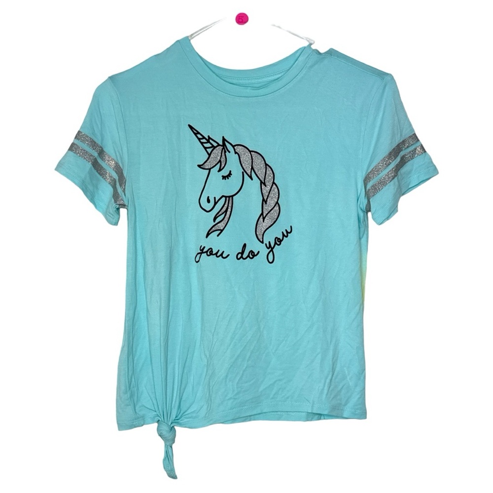 Rumi+Ryder Girls UNICORN GRAPHIC SPARKLE TOP MEDIUM